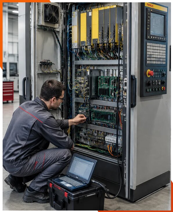 Ремонт систем ЧПУ FANUC промышленных станков в Тюмени
